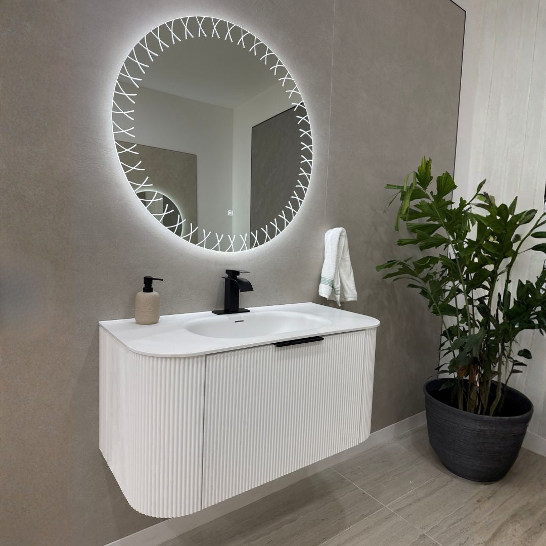 VEGAS moisture-resistant plywood vanity with seamless integrated sink