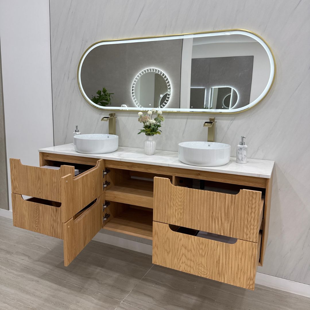 MALDIVES plywood bathroom vanity with DTC soft-close drawers