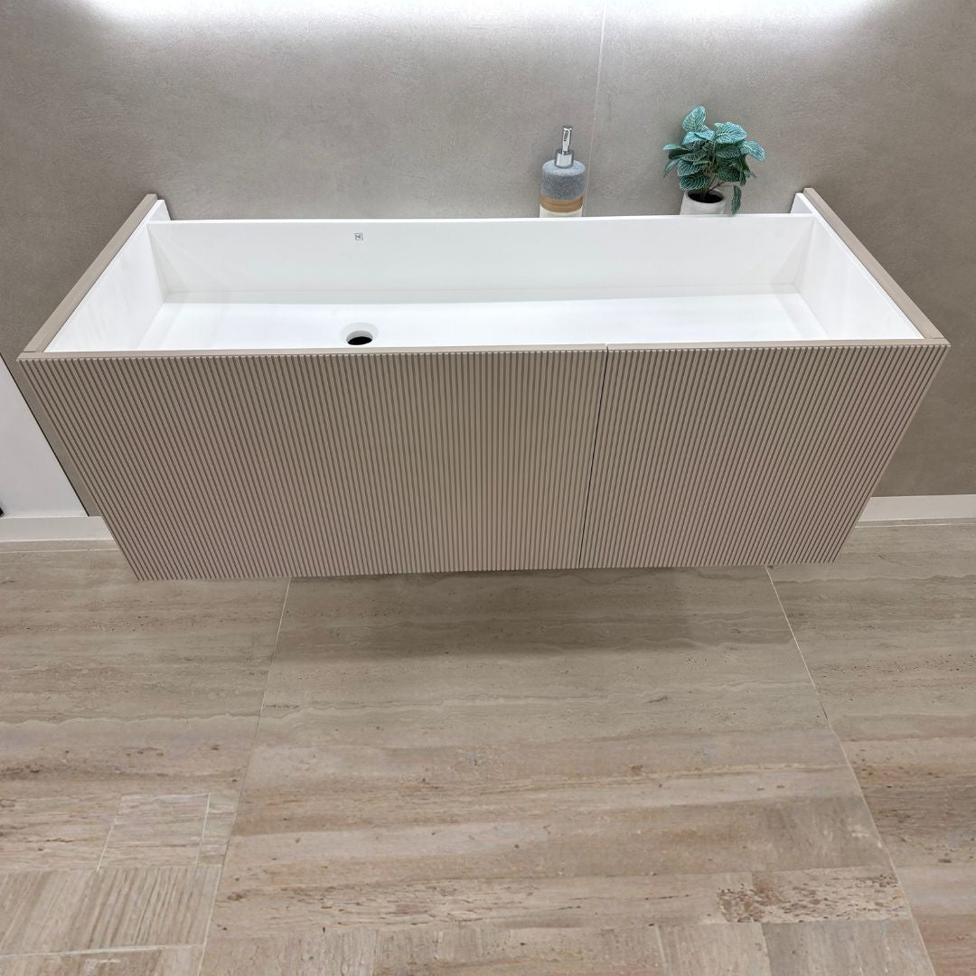 HAVANA waterproof plywood vanity wavy pattern detail