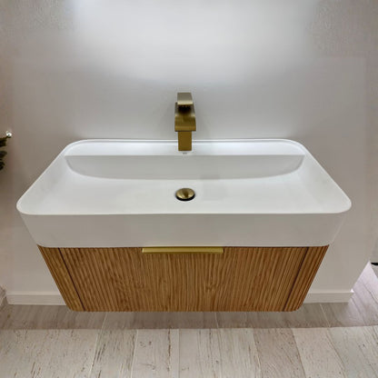 BALI bathroom vanity with matching side storage cabinet